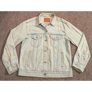 Levi's Premium Ex-boyfriend Trucker Blue Denim Jean Jacket 29944-0057 Women's S